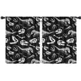 thumbnail image 1 of Blackout Kids Curtains,Black Cartoon Dinosaurs Skulls Skeletons Pattern Childrens Insulated Curtains Set Of 2,Bedroom Essentials,Toddler Room Decor 42"x54", 1 of 5