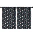 thumbnail image 1 of Blackout Kids Curtains,Black Cartoon Unicorn Moon Star Pattern Childrens Insulated Curtains Set Of 2,Bedroom Essentials,Toddler Room Decor 42"x63", 1 of 5