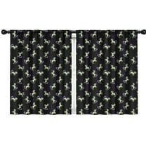 Blackout Kids Curtains,Black Cartoon Unicorn Pattern Childrens Insulated Curtains Set Of 2,Bedroom Essentials,Toddler Room Decor 42"x54"