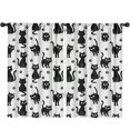 thumbnail image 1 of Blackout Kids Curtains,Black Cat and Paw Print White Pattern Children's Insulated Curtains Set Of 2,Bedroom Essentials,Toddler Room Decor 52"x84", 1 of 5