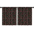 thumbnail image 1 of Blackout Kids Curtains,Black Christmas Cherry Pattern Childrens Insulated Curtains Set Of 2,Bedroom Essentials,Toddler Room Decor 52"x63", 1 of 5