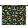 thumbnail image 1 of Blackout Kids Curtains,Black Colorful Dinosaurs Pattern Childrens Insulated Curtains Set Of 2,Bedroom Essentials,Toddler Room Decor 52"x84", 1 of 5