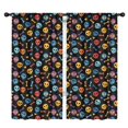thumbnail image 1 of Blackout Kids Curtains,Black Colorful Skull Bone Pattern Childrens Insulated Curtains Set Of 2,Bedroom Essentials,Toddler Room Decor 42x84in(106x213cm), 1 of 5