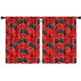 thumbnail image 1 of Blackout Kids Curtains,Black Controllers Games Icons Red Pattern Childrens Insulated Curtains Set Of 2,Bedroom Essentials,Toddler Room Decor 42"x54", 1 of 5