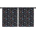 thumbnail image 1 of Blackout Kids Curtains,Black Controllers Games Labels Black Pattern Childrens Insulated Curtains Set Of 2,Bedroom Essentials,Toddler Room Decor 52"x63", 1 of 5