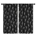 thumbnail image 1 of Blackout Kids Curtains,Black Dancing Skeleton Pattern Childrens Insulated Curtains Set Of 2,Bedroom Essentials,Toddler Room Decor 42x84in(106x213cm), 1 of 5