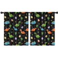 thumbnail image 1 of Blackout Kids Curtains,Black Dinosaurs Eggs Cacti Pattern Childrens Insulated Curtains Set Of 2,Bedroom Essentials,Toddler Room Decor 42"x54", 1 of 5