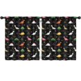 thumbnail image 1 of Blackout Kids Curtains,Black Dinosaurs Geometric Pattern Childrens Insulated Curtains Set Of 2,Bedroom Essentials,Toddler Room Decor 52"x63", 1 of 5