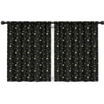 thumbnail image 1 of Blackout Kids Curtains,Black Gold Star Pattern Childrens Insulated Curtains Set Of 2,Bedroom Essentials,Toddler Room Decor 42x54in(106x137cm), 1 of 5
