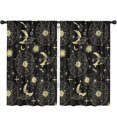thumbnail image 1 of Blackout Kids Curtains,Black Gold Sun Moon Star Pattern Childrens Insulated Curtains Set Of 2,Bedroom Essentials,Toddler Room Decor 52x84in(132x213cm), 1 of 5