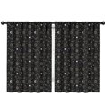 thumbnail image 1 of Blackout Kids Curtains,Black Gold Zodiac Sun Moon Pattern Childrens Insulated Curtains Set Of 2,Bedroom Essentials,Toddler Room Decor 42x63in(106x160cm), 1 of 5