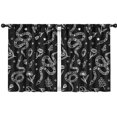 thumbnail image 1 of Blackout Kids Curtains,Black Gothic Snake Flower Moon Pattern Childrens Insulated Curtains Set Of 2,Bedroom Essentials,Toddler Room Decor 42x54in(106x137cm), 1 of 5