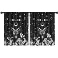 thumbnail image 1 of Blackout Kids Curtains,Black Gothic Sun Moon Flower Pattern Childrens Insulated Curtains Set Of 2,Bedroom Essentials,Toddler Room Decor 42x54in(106x137cm), 1 of 5
