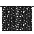 thumbnail image 1 of Blackout Kids Curtains,Black Halloween Occult Patterns Childrens Insulated Curtains Set Of 2,Bedroom Essentials,Toddler Room Decor 52"x84", 1 of 5