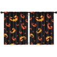 thumbnail image 1 of Blackout Kids Curtains,Black Halloween Pumpkin Faces Childrens Insulated Curtains Set Of 2,Bedroom Essentials,Toddler Room Decor 42"x54", 1 of 5