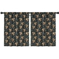 thumbnail image 1 of Blackout Kids Curtains,Black Highland Cow Flower Pattern Childrens Insulated Curtains Set Of 2,Bedroom Essentials,Toddler Room Decor 42"x54", 1 of 5