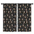 thumbnail image 1 of Blackout Kids Curtains,Black Highland Cow Flower Pattern Childrens Insulated Curtains Set Of 2,Bedroom Essentials,Toddler Room Decor 42"x84", 1 of 5