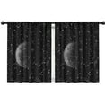 thumbnail image 1 of Blackout Kids Curtains,Black Moon Constellation Pattern Childrens Insulated Curtains Set Of 2,Bedroom Essentials,Toddler Room Decor 42x54in(106x137cm), 1 of 5