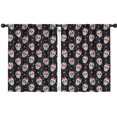 thumbnail image 1 of Blackout Kids Curtains,Black Pink Skull Pattern Childrens Insulated Curtains Set Of 2,Bedroom Essentials,Toddler Room Decor 42x54in(106x137cm), 1 of 5