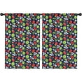 thumbnail image 1 of Blackout Kids Curtains,Black Strawberry Plants Fruit Childrens Insulated Curtains Set Of 2,Bedroom Essentials,Toddler Room Decor 42x63in(106x160cm), 1 of 4