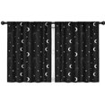 thumbnail image 1 of Blackout Kids Curtains,Black White Cat Moon Star Pattern Childrens Insulated Curtains Set Of 2,Bedroom Essentials,Toddler Room Decor 42x54in(106x137cm), 1 of 5