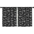 thumbnail image 1 of Blackout Kids Curtains,Black White Dinosaurs Skeletons Pattern Childrens Insulated Curtains Set Of 2,Bedroom Essentials,Toddler Room Decor 42"x54", 1 of 5