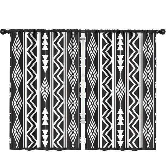 Blackout Kids Curtains,Boho Bohemia Geometric Line Art Childrens Insulated Curtains Set Of 2,Bedroom Essentials,Toddler Room Decor 52"x84"(132x213cm)