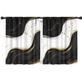 thumbnail image 1 of Blackout Kids Curtains,Black White Gold Marble Pattern Childrens Insulated Curtains Set Of 2,Bedroom Essentials,Toddler Room Decor 42"x54", 1 of 5
