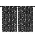 thumbnail image 1 of Blackout Kids Curtains,Black White Halloween Candle Eye Bat Pattern Childrens Insulated Curtains Set Of 2,Bedroom Essentials,Toddler Room Decor 52"x84", 1 of 5