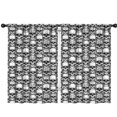thumbnail image 1 of Blackout Kids Curtains,Black White Skull Stack Pattern Childrens Insulated Curtains Set Of 2,Bedroom Essentials,Toddler Room Decor 42x63in(106x160cm), 1 of 5