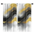 thumbnail image 1 of Blackout Kids Curtains,Black White and Gold Marble Childrens Insulated Curtains Set Of 2,Bedroom Essentials,Toddler Room Decor 42x84in(106x213cm), 1 of 4