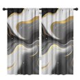 thumbnail image 1 of Blackout Kids Curtains,Black White and Gold Marble Childrens Insulated Curtains Set Of 2,Bedroom Essentials,Toddler Room Decor 42x84in(106x213cm), 1 of 4