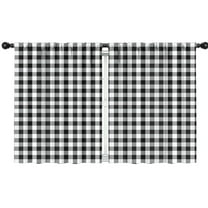 Blackout Kids Curtains,Black White and Gray Checkerboard Pattern Childrens Insulated Curtains Set Of 2,Bedroom Essentials,Toddler Room Decor 42"x54"