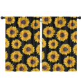 thumbnail image 1 of Blackout Kids Curtains,Black Yellow Sunflower Pattern Childrens Insulated Curtains Set Of 2,Bedroom Essentials,Toddler Room Decor 42"x63", 1 of 5