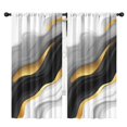 thumbnail image 1 of Blackout Kids Curtains,Black and Gold Marble Pattern Children's Insulated Curtains Set Of 2,Bedroom Essentials,Toddler Room Decor 42"x84", 1 of 5