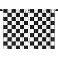 thumbnail image 1 of Blackout Kids Curtains,Black and White Checkered Childrens Insulated Curtains Set Of 2,Bedroom Essentials,Toddler Room Decor 42"x63"(106x160cm), 1 of 4