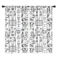 thumbnail image 1 of Blackout Kids Curtains,Black and White Football Elements Pattern Childrens Insulated Curtains Set Of 2,Bedroom Essentials,Toddler Room Decor 42"x84", 1 of 5