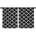 thumbnail image 1 of Blackout Kids Curtains,Black and White Geometric Lattice Pattern Childrens Insulated Curtains Set Of 2,Bedroom Essentials,Toddler Room Decor 42"x54", 1 of 5