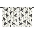 thumbnail image 1 of Blackout Kids Curtains,Black and White Hummingbird Childrens Insulated Curtains Set Of 2,Bedroom Essentials,Toddler Room Decor 42x54in(106x137cm), 1 of 4