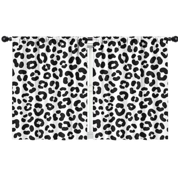 Blackout Kids Curtains,Black and White Leopard Print Pattern Children's Insulated Curtains Set Of 2,Bedroom Essentials,Toddler Room Decor 42"x54"