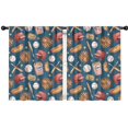 thumbnail image 1 of Blackout Kids Curtains,Blue Baseball Stadium Pattern Childrens Insulated Curtains Set Of 2,Bedroom Essentials,Toddler Room Decor 42"x54", 1 of 5