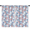 thumbnail image 1 of Blackout Kids Curtains,Blue Baseballs and USA Flags Pattern Childrens Insulated Curtains Set Of 2,Bedroom Essentials,Toddler Room Decor 52"x84", 1 of 5