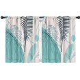 thumbnail image 1 of Blackout Kids Curtains,Blue Boho Plant Pattern Childrens Insulated Curtains Set Of 2,Bedroom Essentials,Toddler Room Decor 42x54in(106x137cm), 1 of 5