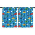 thumbnail image 1 of Blackout Kids Curtains,Blue Cartoon Dinosaurs Clouds Stars Pattern Childrens Insulated Curtains Set Of 2,Bedroom Essentials,Toddler Room Decor 42"x54", 1 of 5