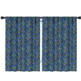 thumbnail image 1 of Blackout Kids Curtains,Blue Christmas Holly and Candy Cane Pattern Childrens Insulated Curtains Set Of 2,Bedroom Essentials,Toddler Room Decor 42"x63", 1 of 5