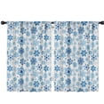 thumbnail image 1 of Blackout Kids Curtains,Blue Christmas Snowflake Pattern Childrens Insulated Curtains Set Of 2,Bedroom Essentials,Toddler Room Decor 42"x63", 1 of 5
