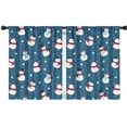 thumbnail image 1 of Blackout Kids Curtains,Blue Christmas Snowman Pattern Childrens Insulated Curtains Set Of 2,Bedroom Essentials,Toddler Room Decor 42"x54", 1 of 5