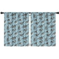 thumbnail image 1 of Blackout Kids Curtains,Blue Dinosaur Skeletons Pattern Childrens Insulated Curtains Set Of 2,Bedroom Essentials,Toddler Room Decor 42"x54", 1 of 5