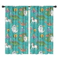 thumbnail image 1 of Blackout Kids Curtains,Blue Fantasy Creatures Pattern Childrens Insulated Curtains Set Of 2,Bedroom Essentials,Toddler Room Decor 42"x84", 1 of 5