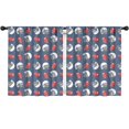 thumbnail image 1 of Blackout Kids Curtains,Blue Football Helmets and Balls Pattern Childrens Insulated Curtains Set Of 2,Bedroom Essentials,Toddler Room Decor 52"x63", 1 of 5